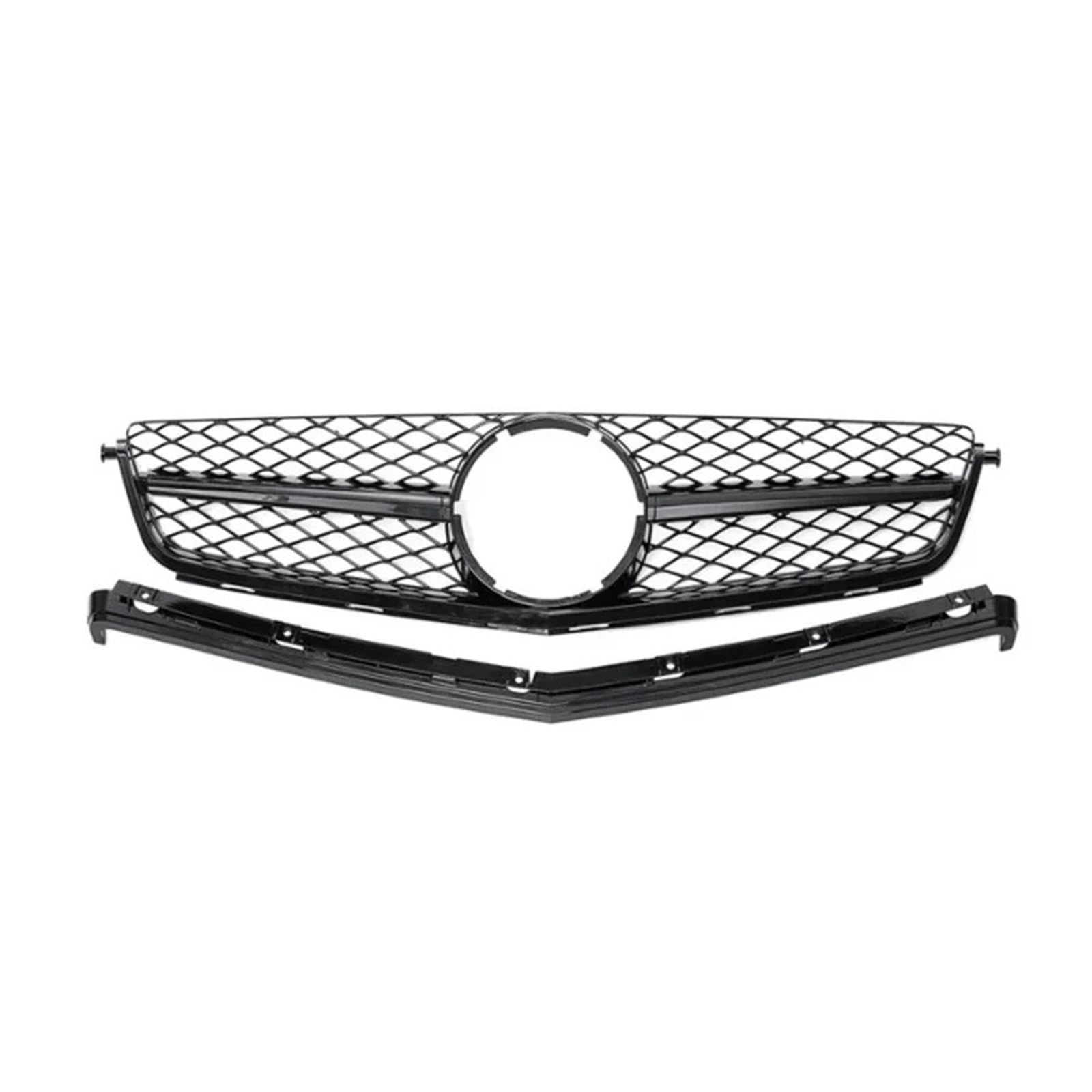 JCVXOELT Frontstoßstangengrill, Hauben-Tuning-Grill, Autoersatz, kompatibel for Mercedes-Benz C-Klasse W204 C63, kompatibel for AMG 2008 2009 2010 2011 von JCVXOELT