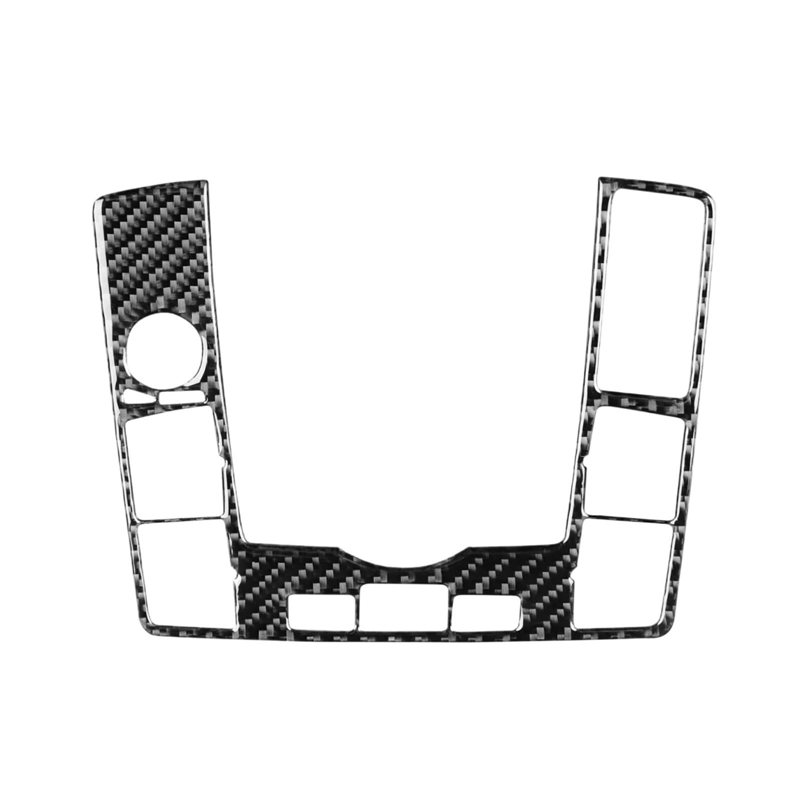 JCVXOELT Kompatibel for Audi A6 S6 C6 2005–2011, Kohlefaser-Gangschaltung, Multimedia-Bedienfeldabdeckung, dekorativer Auto-Innendekorationsaufkleber(Black RHD) von JCVXOELT