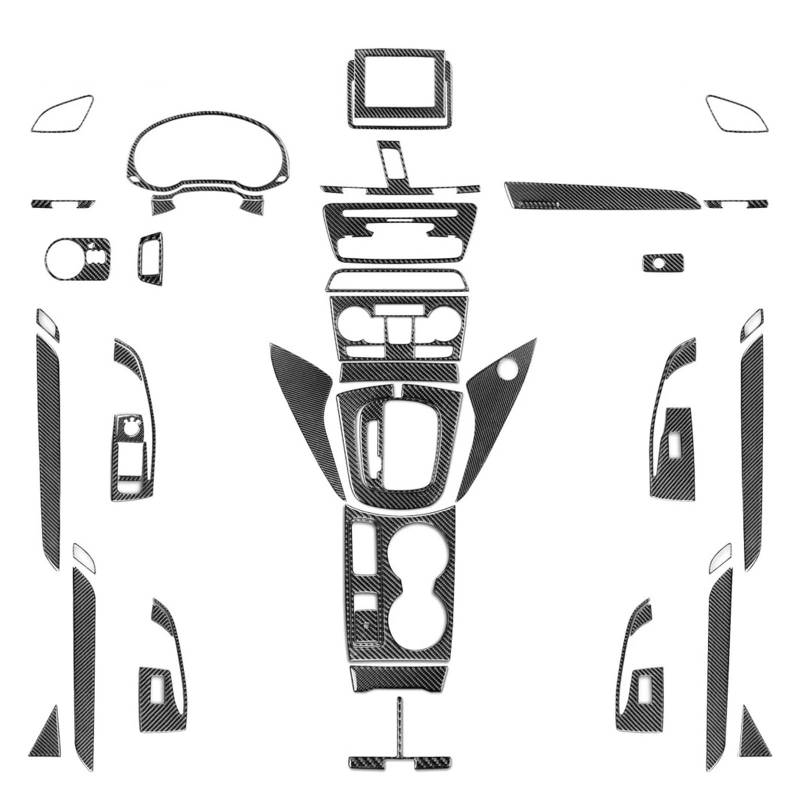 JCVXOELT Kompatibel for Audi Q3 2015 2016 2017 2018 Carbon-Faser-Innenaufkleber Konsole Gangschaltung Panel Styling Autozubehör von JCVXOELT