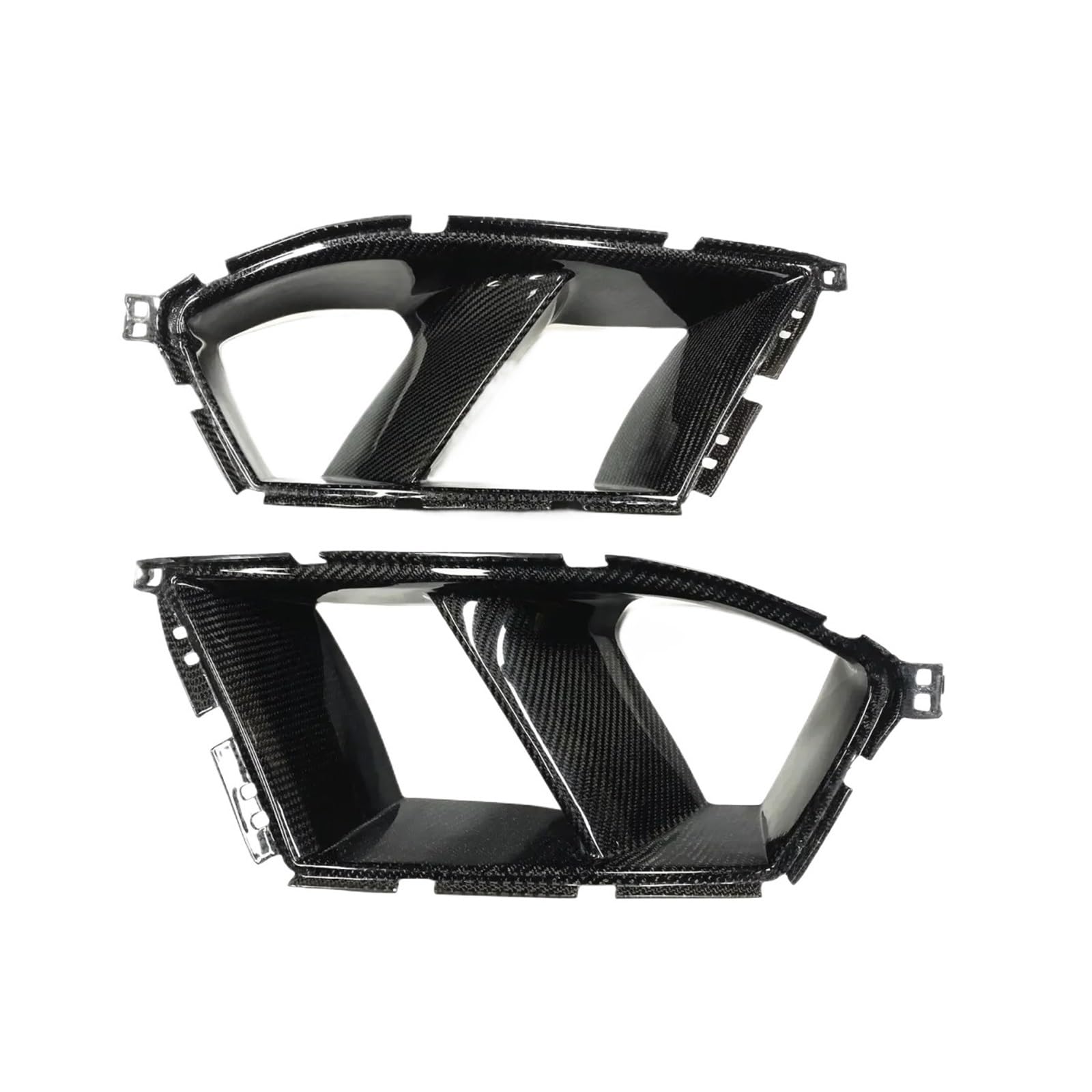 JCVXOELT Kompatibel for BMW G80 M3 G82 G83 M4 2021–2024, Frontstoßstange, seitliche Lüftungsschlitz-Abdeckung, Auto-Nebelabdeckung, dekorative Kohlefaser-Optik, glänzendes Schwarz(Carbon Fiber Look) von JCVXOELT