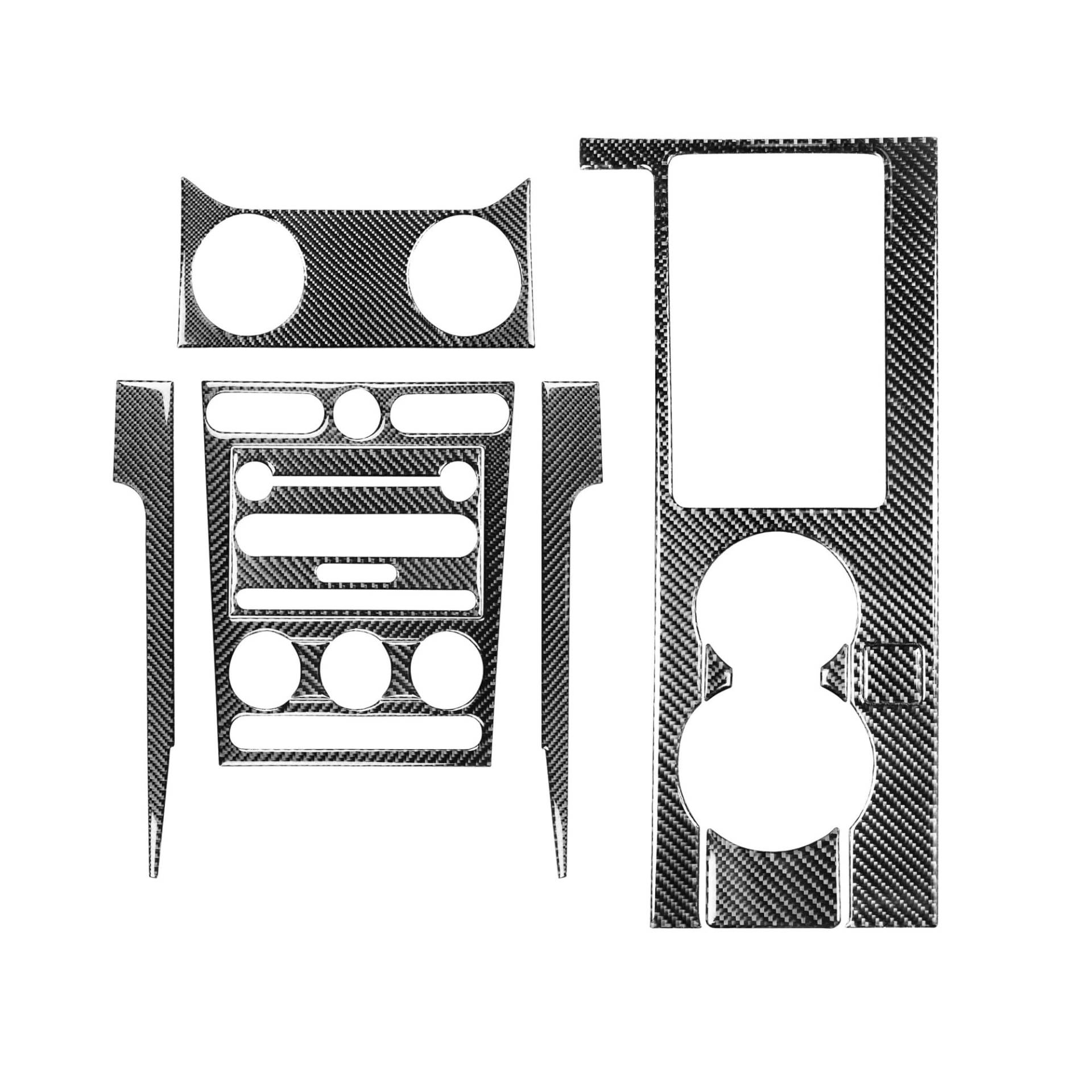 JCVXOELT Kompatibel for Mustang 2005–2009, Kohlefaser-Klimaanlagensteuerung, Luftauslässe, Schalttafelabdeckung, Auto-Innenaufkleber(Black) von JCVXOELT