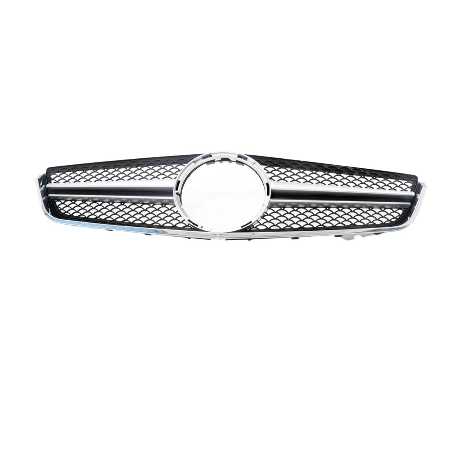 JCVXOELT Kühlergrill, obere Stoßstangenhaube, Renngitter, kompatibel mit Mercedes-Benz W207 E-Coupe, 2-türig, 09–13, E250, E300, E350, E500, E550, AMG-Stil(Silver) von JCVXOELT