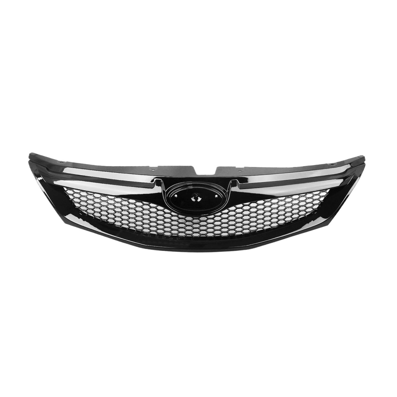 JCVXOELT Kühlergrill, obere Stoßstangenhaube, kompatibel mit Subaru Impreza 10TH WRX STi Fließheck 2008–11, Carbonfaser-Look/Glanz/Mattschwarz(Glossy Black) von JCVXOELT