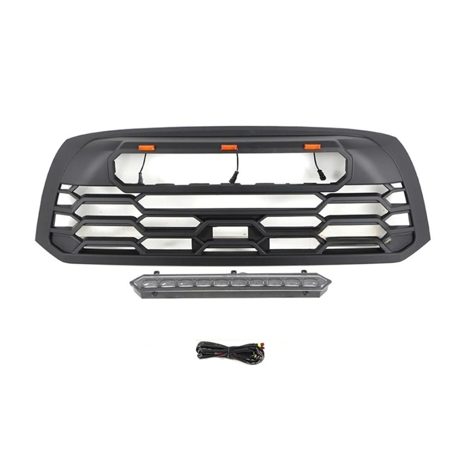 JCVXOELT Kühlergrill Racing Grill Passt Kompatibel for Toyota Tundra 2006-2009 2010-2013 Mit Licht Auto Teile(Wtih Light bar) von JCVXOELT