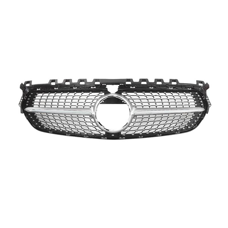 JCVXOELT Kühlergrill for die Frontstoßstange, kompatibel mit Mercedes Benz B-Klasse W247 2020–2023 B200, Chrom, Silber, Diamanten, glänzend, Schwarz(Diamonds-Silver) von JCVXOELT