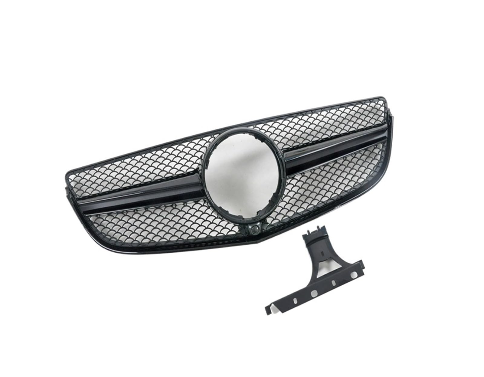 JCVXOELT Kühlergrill for die Stoßstange, kompatibel mit Mercedes-Benz W207 C207 A207 2014.7-2017 E-Coupe mit Kameraloch im AMG-Stil(Black) von JCVXOELT