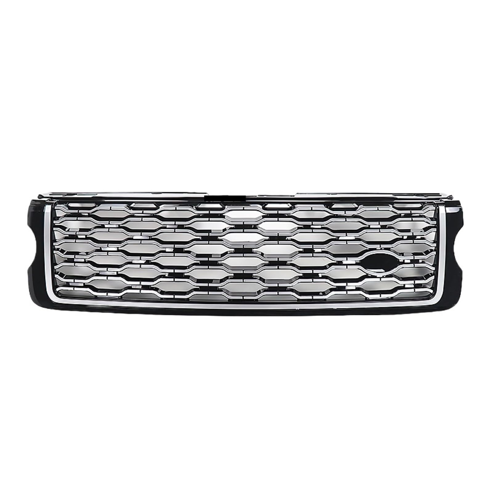 JCVXOELT Obere Gittergrills for die vordere Stoßstange, kompatibel mit Land Rover Range Rover Vogue L405 2013–2017, Upgrade auf Stil 2018–2022(Black Silver) von JCVXOELT