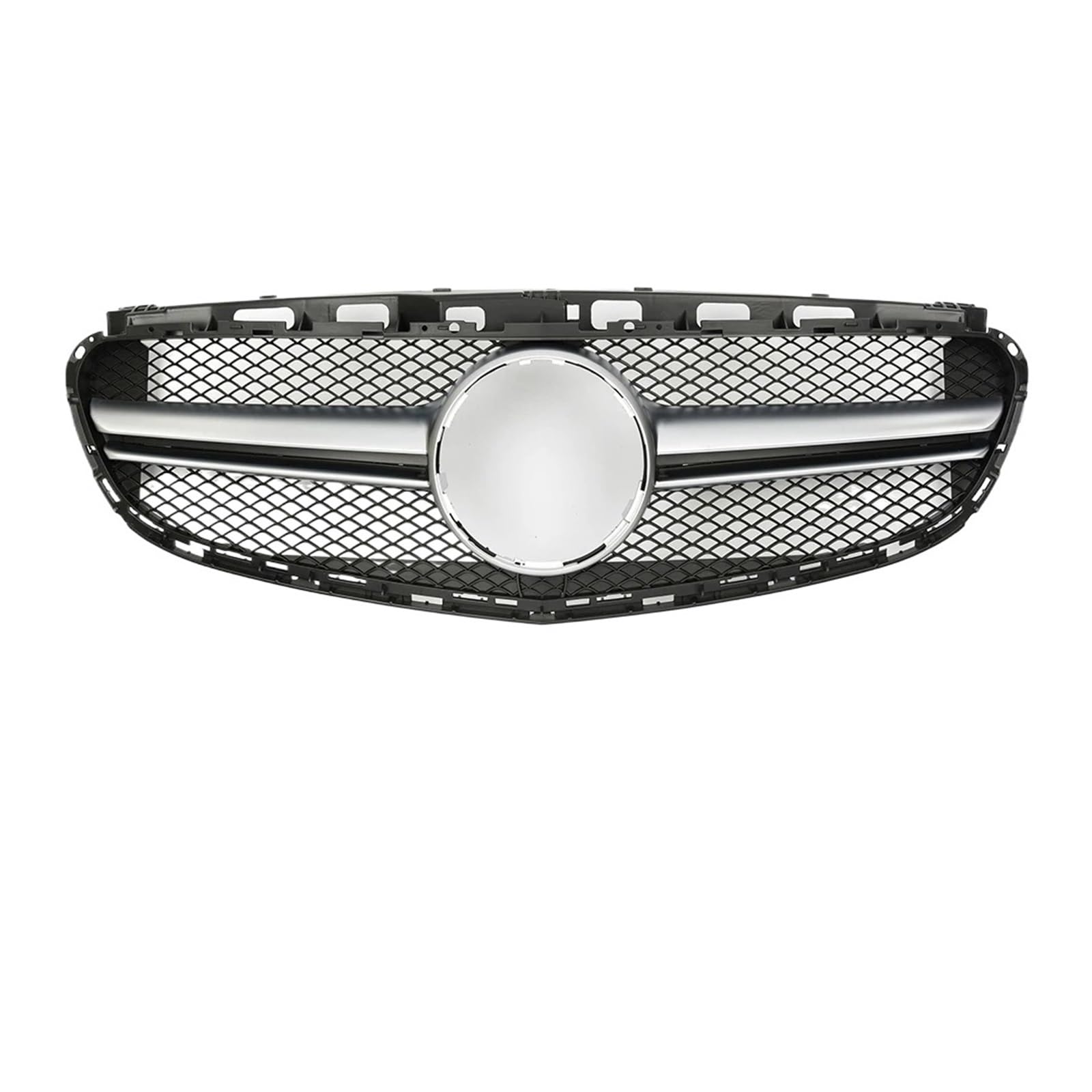 JCVXOELT Oberer Grill Racing Grille Tuning Refit Kompatibel for Mercedes Benz E-Klasse W212 E200 E250 E350 14-16 Chrome Diamonds Style(A-Chrome Silver) von JCVXOELT