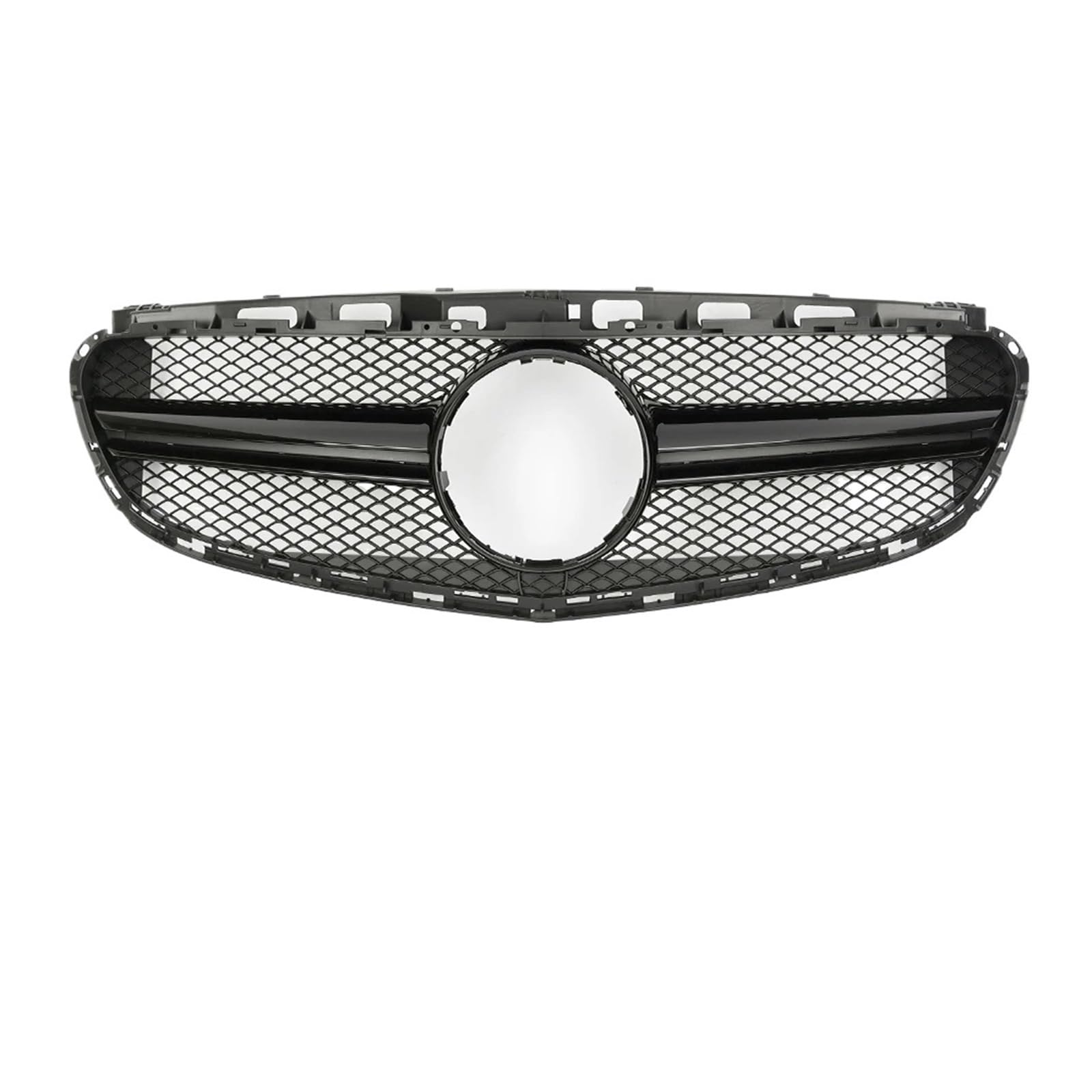 JCVXOELT Oberer Grill Racing Grille Tuning Refit Kompatibel for Mercedes Benz E-Klasse W212 E200 E250 E350 14-16 Chrome Diamonds Style(A-Glossy Black) von JCVXOELT