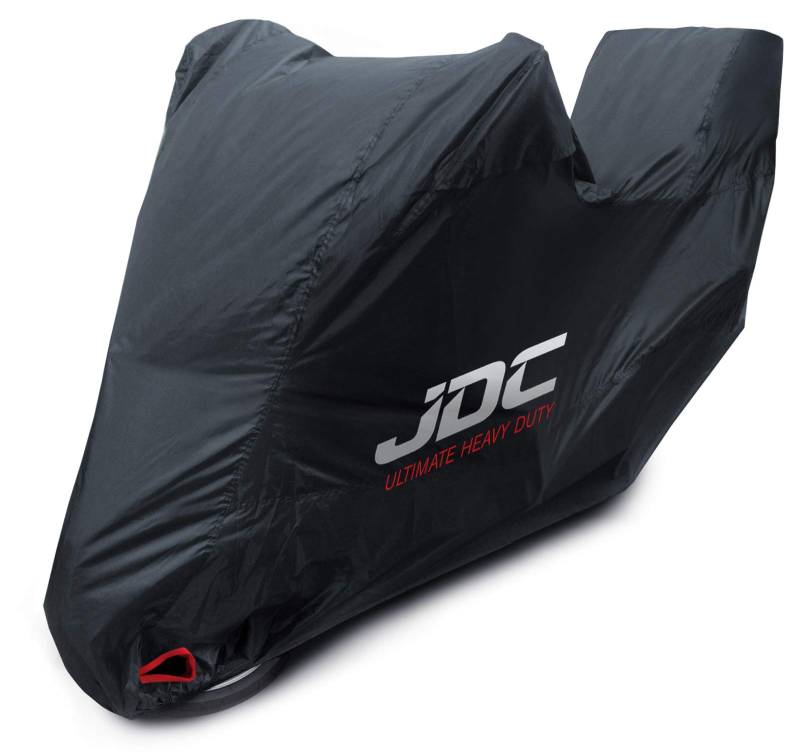 JDC 100% wasserdichte Motorradabdeckung - Ultimate Heavy Duty (Extra strapazierfähig, weiches Futter, hitzebeständig, verschweißte Nähte) - XL Tall Top-Box von JDC