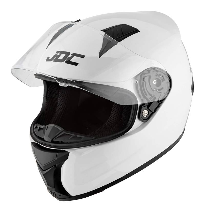 JDC volles Gesicht Motorrad Helm - Prism - Weiß - L von JDC