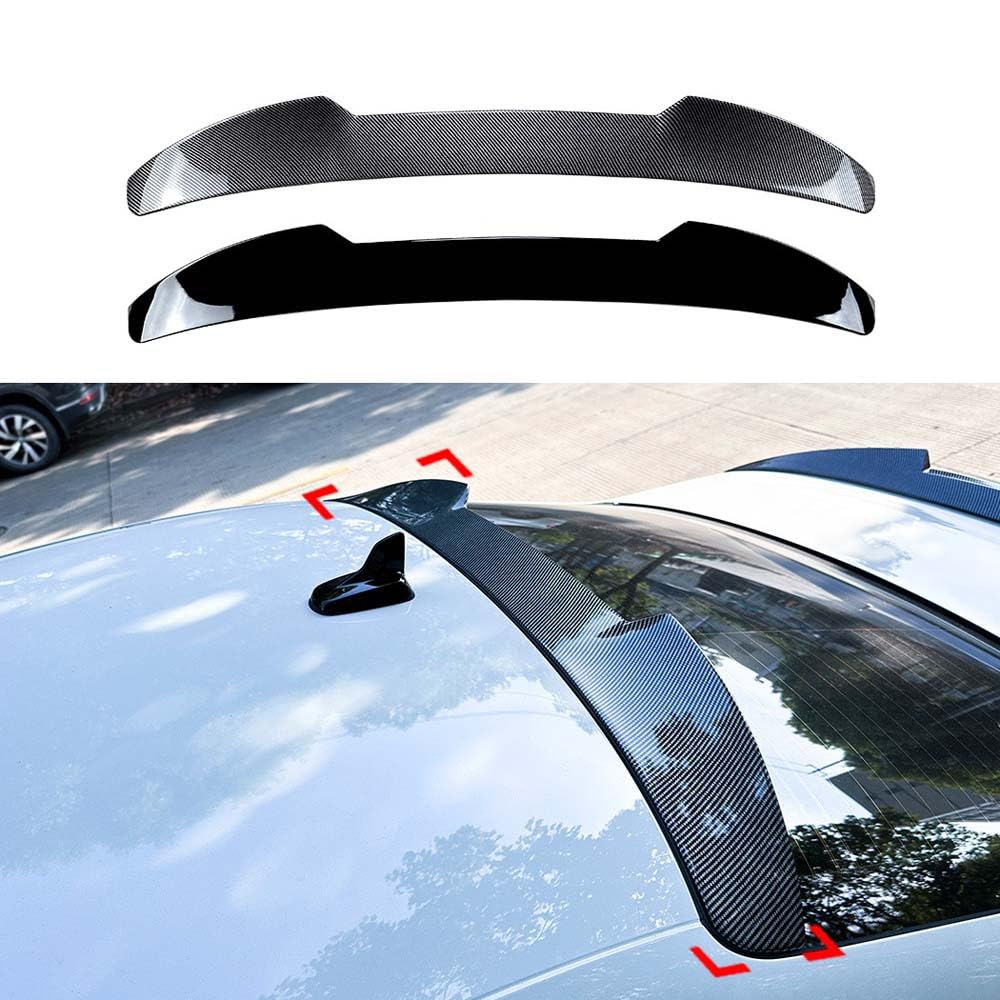 Auto Heckklappe Spoiler Flügel Dach Lip Splitter Für Audi A3 8Y Limousine 2021+ ABS Body Kit Tuning Zubehör,Carbon Fiber Look von JDGEU