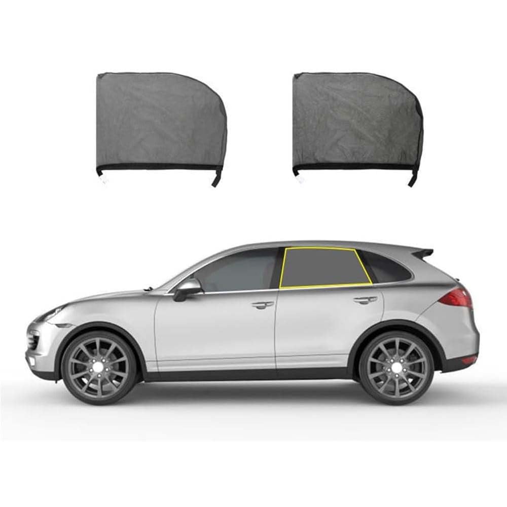 Auto-Seitenfenster-Sonnenschutz, Schatten haftend für Citroen C4 Picasso 5 Seats 2009 2010-2013, schwarzes Visier, Schutzschirm, Auto-UV-Schutzvorhang,B for Rear-Window von JDGEU