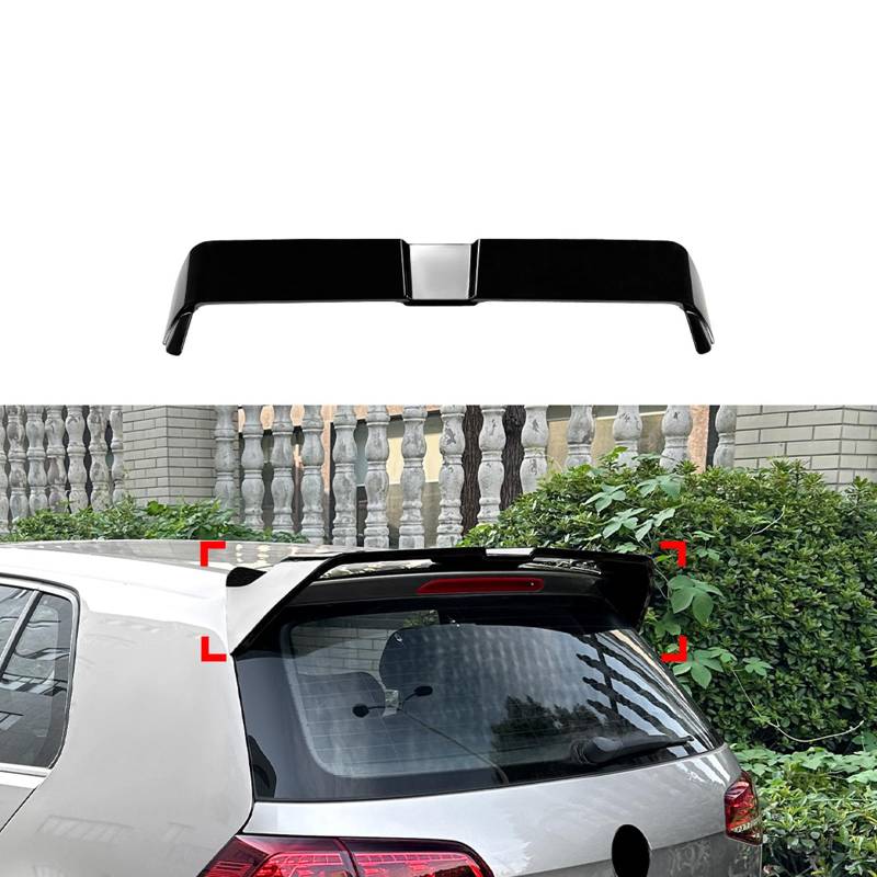 JDHEYTRFH Dachspoiler für VW Golf 7 High 7 Golf MK7 7.5, Auto Heck Spoiler aus Edelstahl in Schwarz, Hitze- und Korrosionsbeständig, Auto Zubehör von JDHEYTRFH