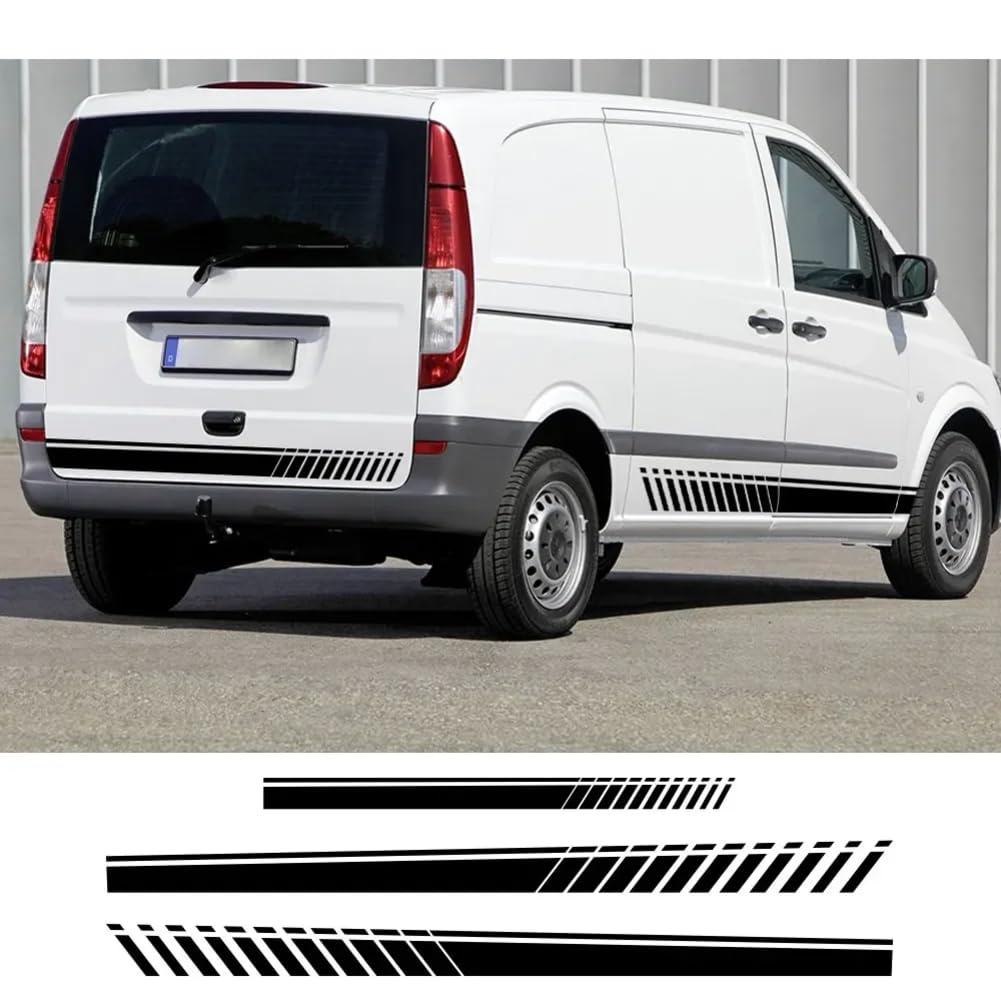 3-teilige Autoaufkleber, für M=ercedes B=ENZ Vito V-Klasse Viano W638 W639 W447 Marco, für Polo, für EQV Camper Van Vinyl-Aufkleber Tuning-Zubehör von JDQTPOET