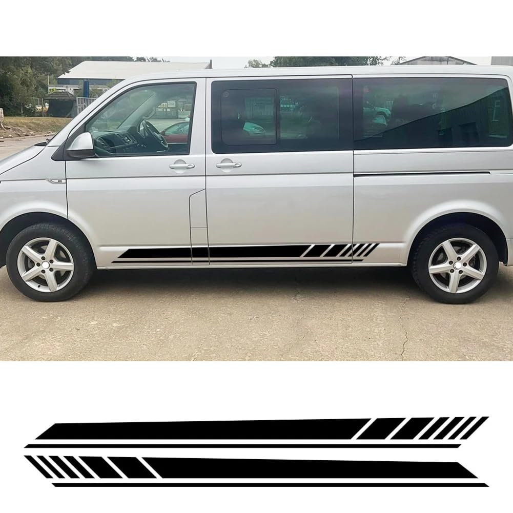 Autoaufkleber, für VW Transporter T4 T5 T6 Wohnmobil, Lange Streifen, Seitengrafiken, Vinyl-Aufkleber, Auto-Tuning-Zubehör von JDQTPOET