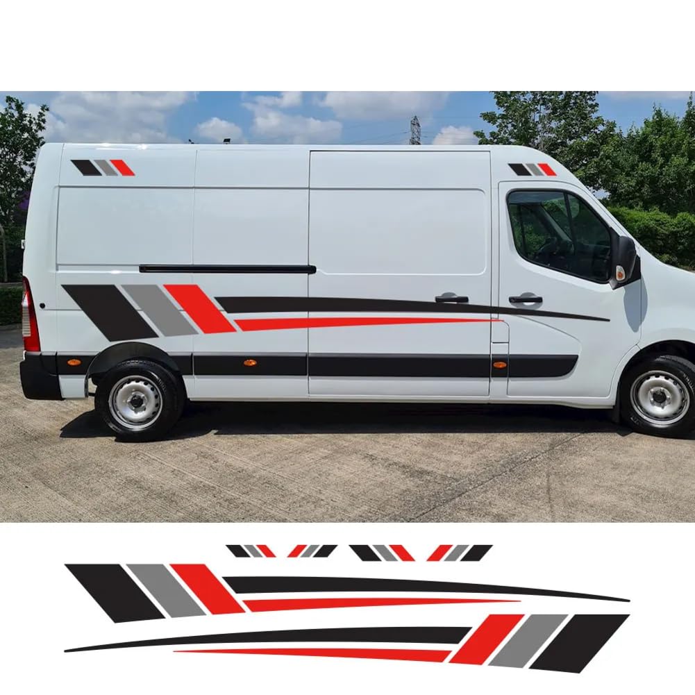 Van-Karosserieseitenaufkleber, für R=enault, für Master, für Nissan NV400, für Opel Vauxhall Movano, Car Camper-Grafikaufkleber, Auto-Tuning-Zubehör von JDQTPOET