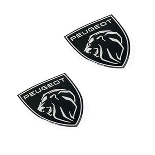 Auto Emblem Aufkleber für Peugeot 3008 308 307, Selbstklebend Logo Emblem Badge Abzeichen Auto Side Fender Heck Kofferraum Emblem Abzeichen Abziehbilder Dekoration,A Black von JDUYHS