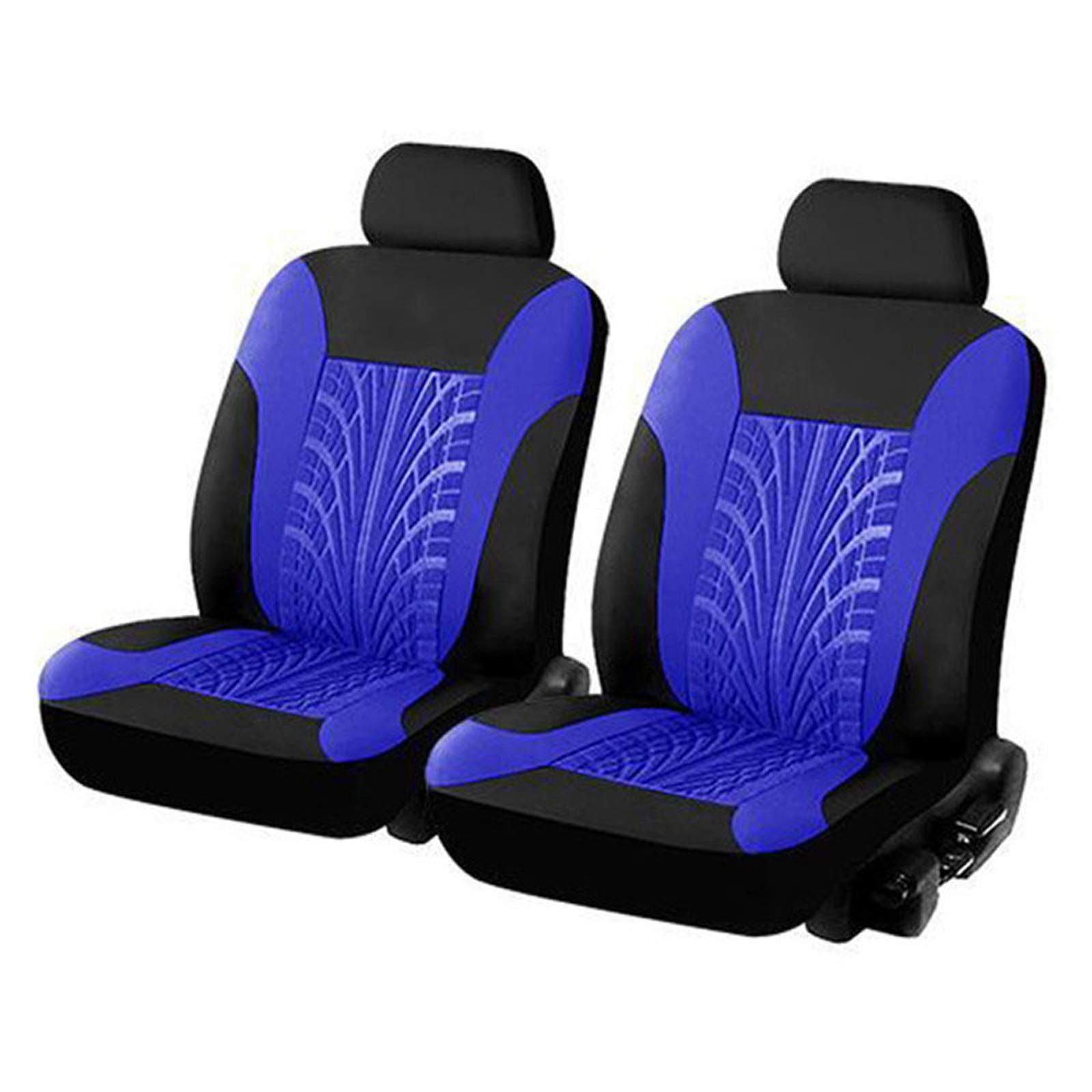 JDWBT Sitzbezüge Auto Vordersitze,Universal Autositzbezüge,2er Set Schonbezüge Vorne, Sitzbezug Schoner Blau/Schwarz (Blau) von JDWBT