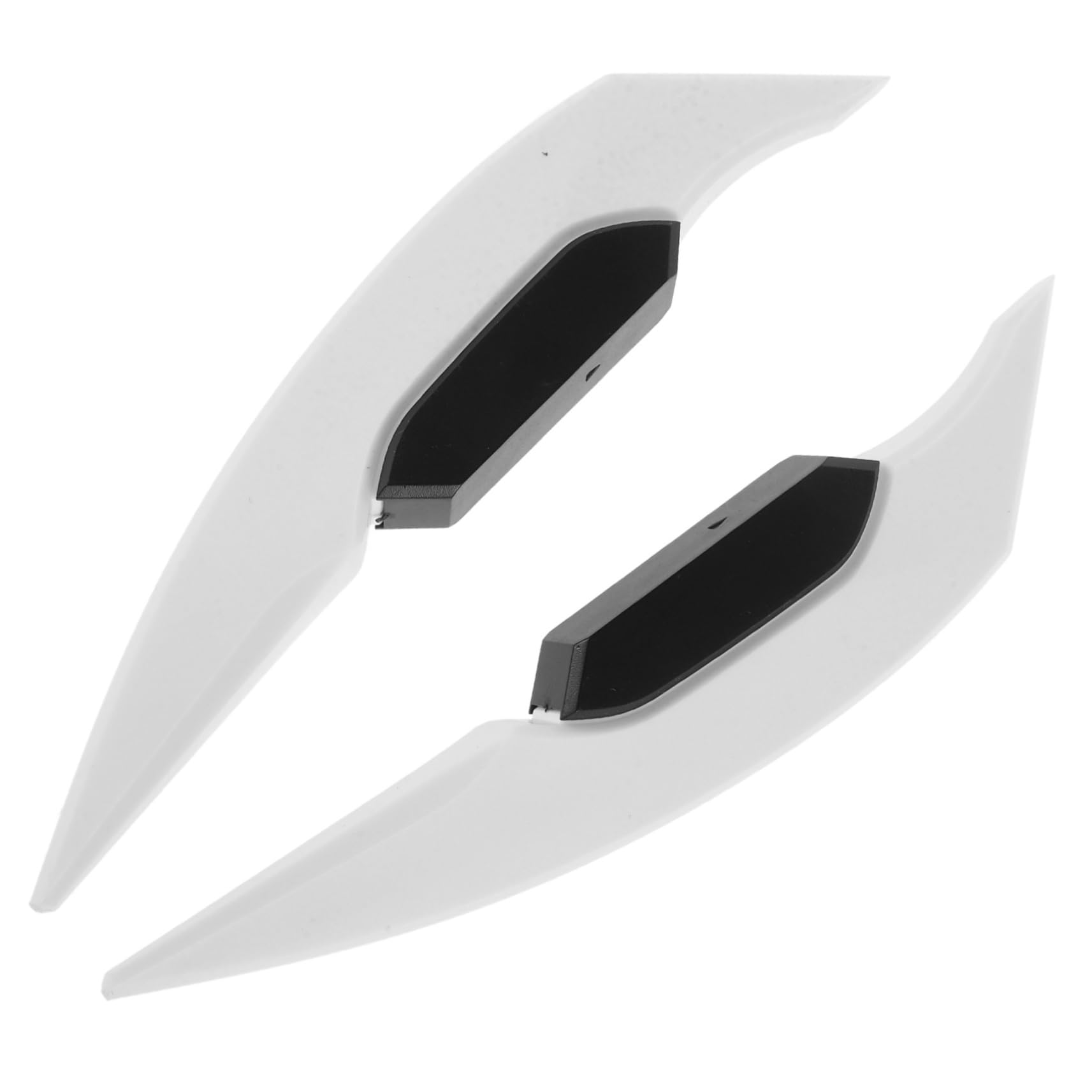 JECOMPRIS 1 Paar -Modifikationszubehör -Winglet dekoratives Winglet Spoilerflügel Winglet für Styling-Winglet - Motorradzubehör Plastik Weiß von JECOMPRIS