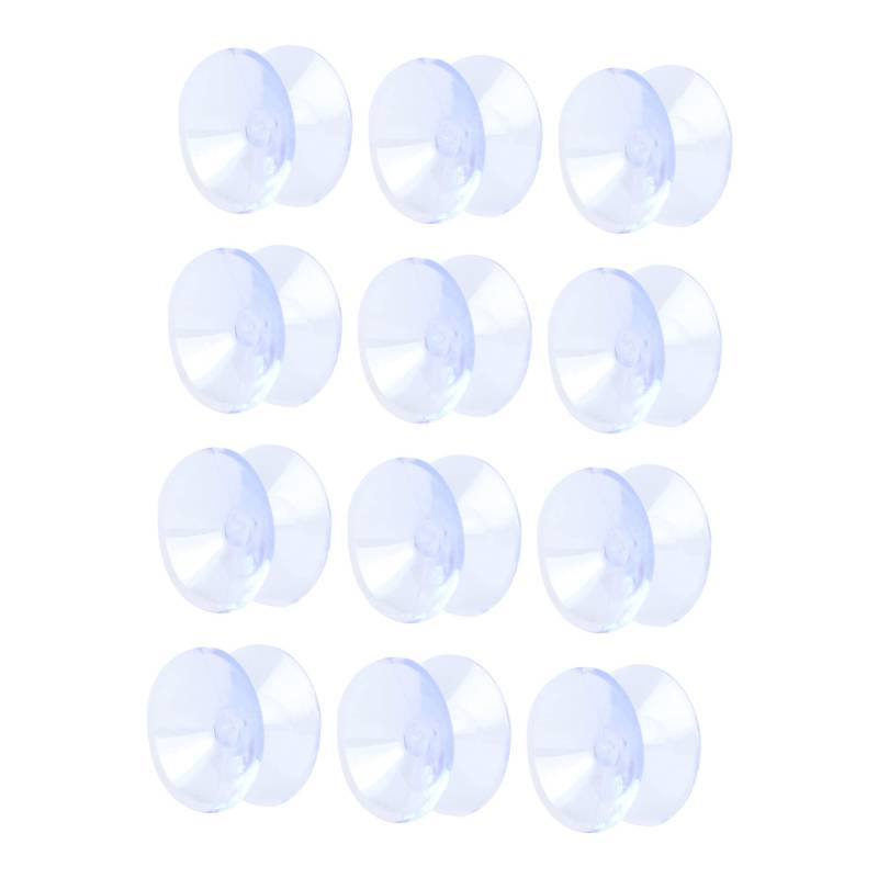 JECOMPRIS 12 Stück 10 Gummipads für Glas Bad Accessoires seifen Halterung Saugnapfhalterung Austausch der Türknaufspindel zweiseitige Saugnäpfe beidseitige Absaugung transparente Saugnäpfe von JECOMPRIS