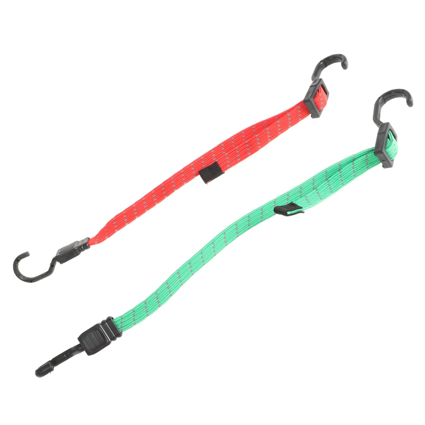 JECOMPRIS 2 Stück Gepäckseil Mini Karabiner Gummiband Haken Dirt Bike Spanngurte Flaches Bungee Seil Verstellbarer Karabiner Bungee Seil Frachtgurte Seil Polypropylen von JECOMPRIS