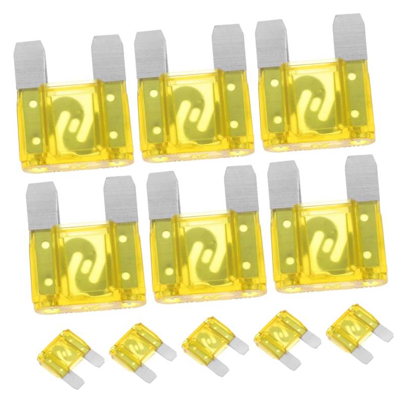 JECOMPRIS 20St Auto Sicherung LKW-Sicherungssatz Bausatz Auto Mini Bausätze Ratsche zündschnurr fuseta Circuit Breaker Accessoires für Auto Sicherung Auto Auto-Sicherungs-Kit Plastik Yellow von JECOMPRIS