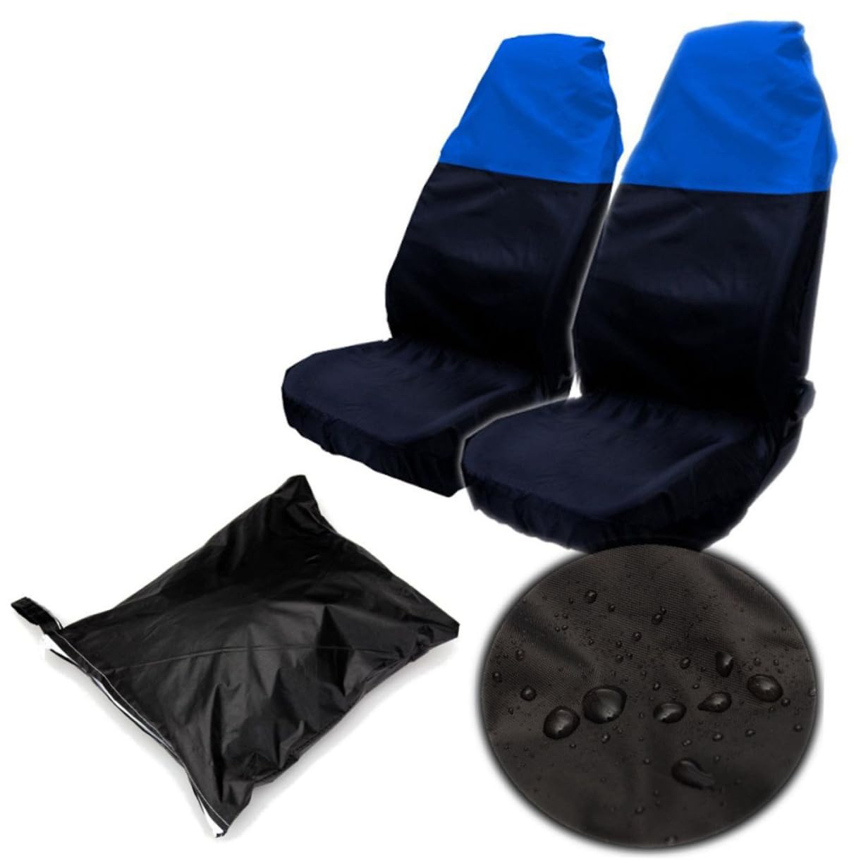 JECOMPRIS 2St Autositzbezug autositzbezüge Protect blackandblue Easy putz sitzbezug Auto autoschonbezug autositzschoner für banylon Auto sitzauflage innerspace nylons Auto sitzschoner Pickup von JECOMPRIS