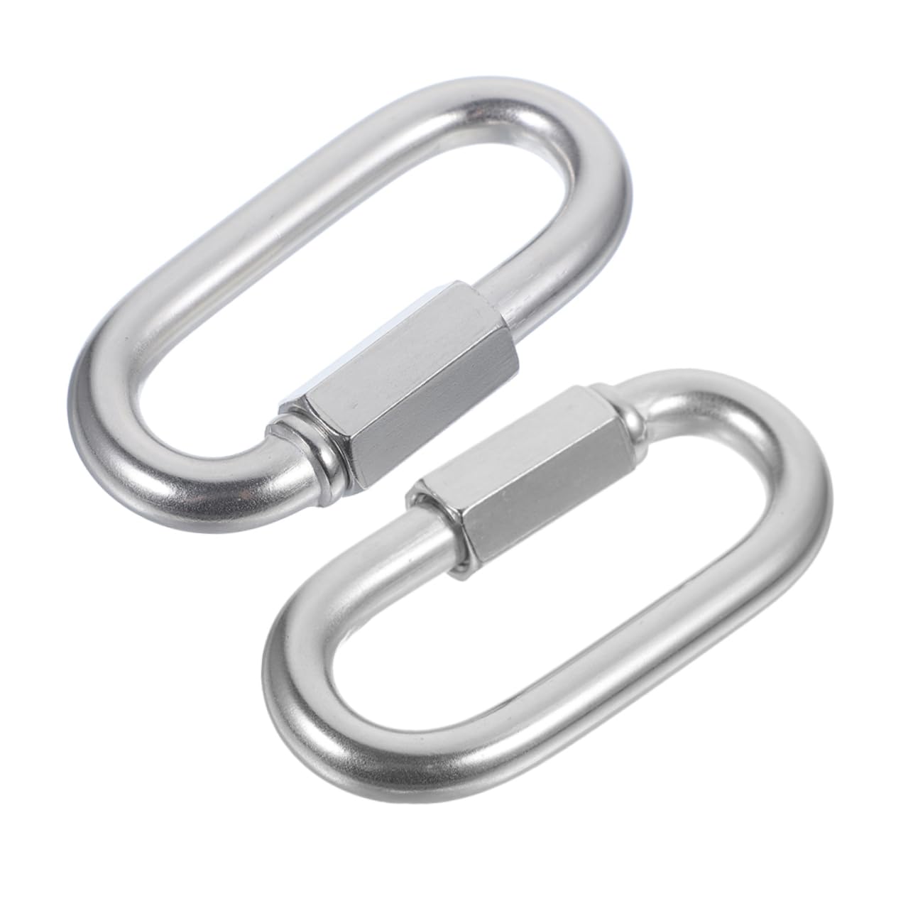 JECOMPRIS 2st Trailer-link Karabiner Mit Karabinerhaken Kletterausrüstung Karabinerverschluss Karabiner Zum Klettern Karabiner Klettern Karabiner Schwer Rucksackclips Silver Rostfreier Stahl von JECOMPRIS