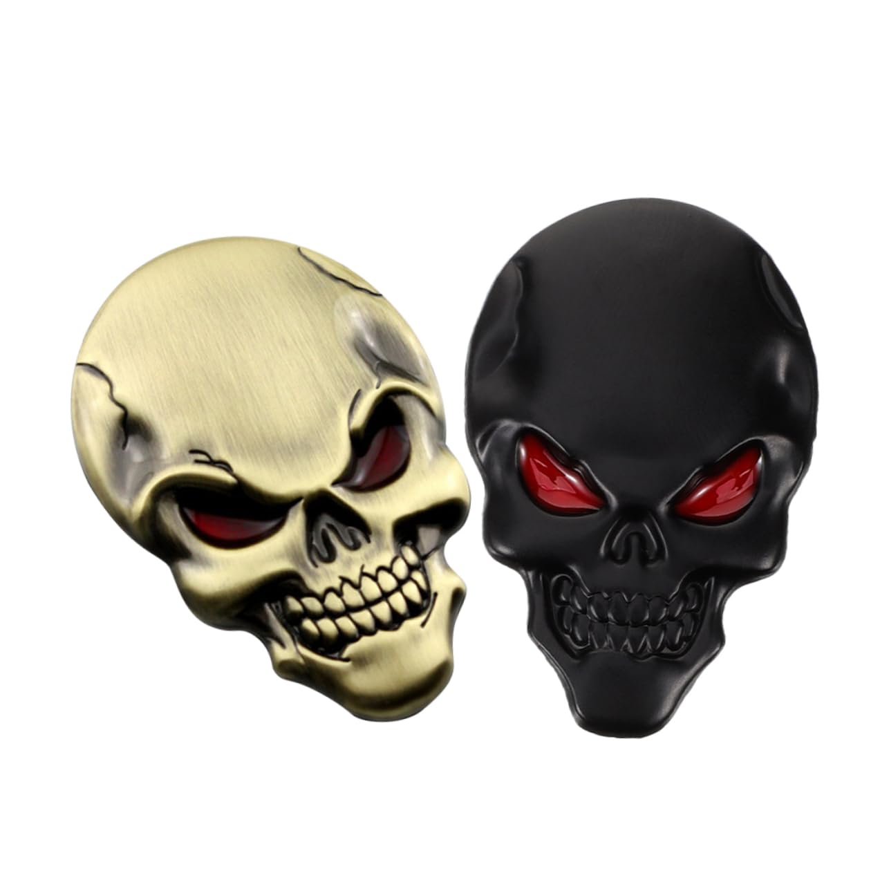 JECOMPRIS 3D Skull Auto Aufkleber Emblem Für Fahrzeug Außenbereich Dekoration Mit Roten Augen & Antikrot Mit Roten Augen von JECOMPRIS