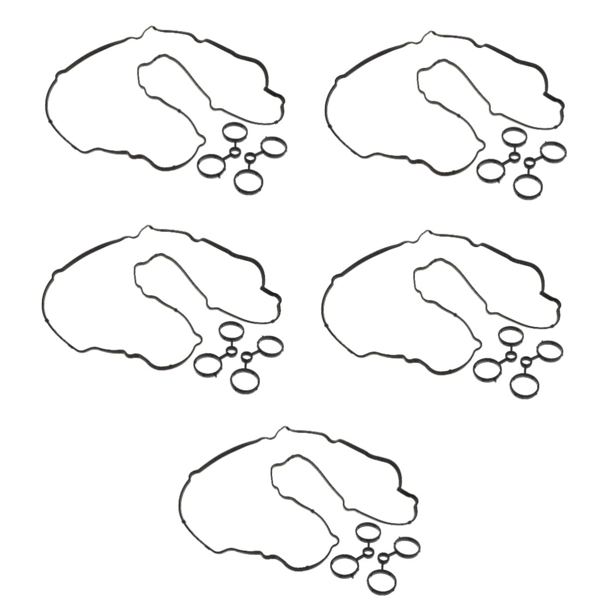 JECOMPRIS 5 Stück Ventildeckeldichtung Ventildichtungen Dichtung Ventildeckel Motordichtung Ventildichtung Abdeckung Getriebeölwannendichtung Abdeckung Ventildichtung Schwarzer Gummi von JECOMPRIS