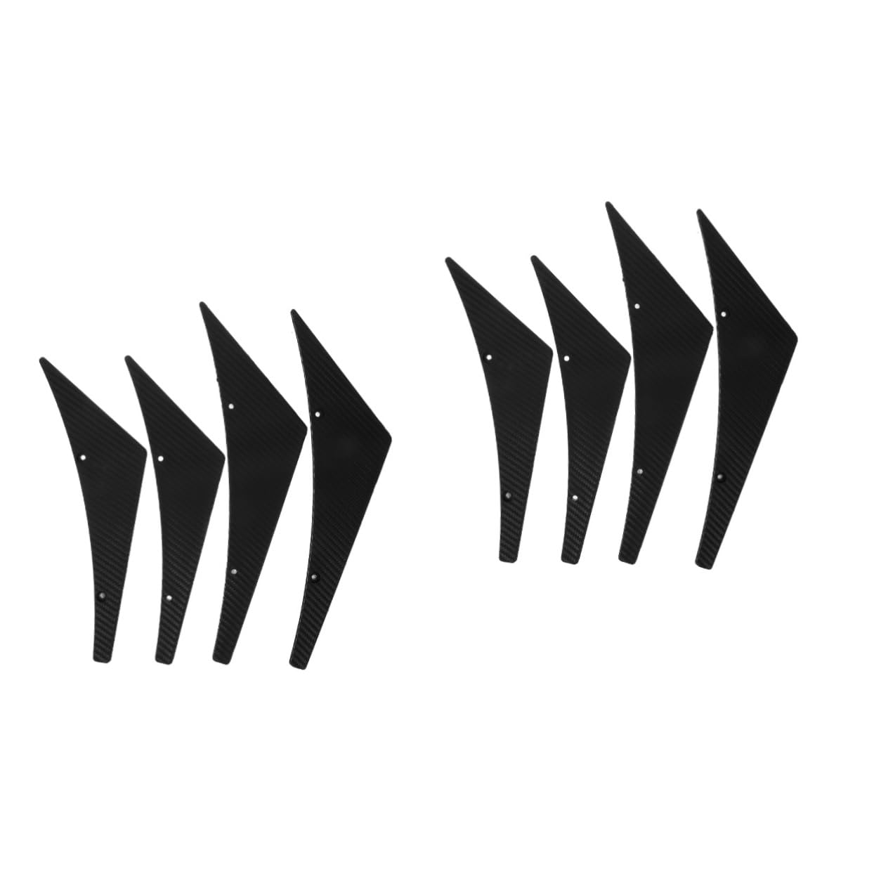 JECOMPRIS 8 Stk Dekoratives Windmesser Spoilerflügel aus Kohlefaser Auto-Spoiler-Canards-Kit Seitenflossen für Spoiler Kohlefaser-Spoiler Canards fürs Auto cooles Autozubehör ABS-Kunststoff von JECOMPRIS