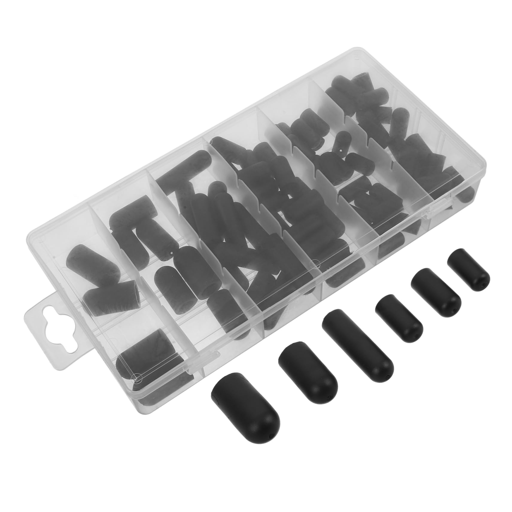 JECOMPRIS 80st Staubkappen-set Schlauchendkappen Schraubkappenabdeckungen Silikon-vakuumkappen Schlauchkappen-set Kühlerstecker Kfz-vakuumkappen Kfz-endkappen Kfz-schlauchkappen Gummi Black von JECOMPRIS