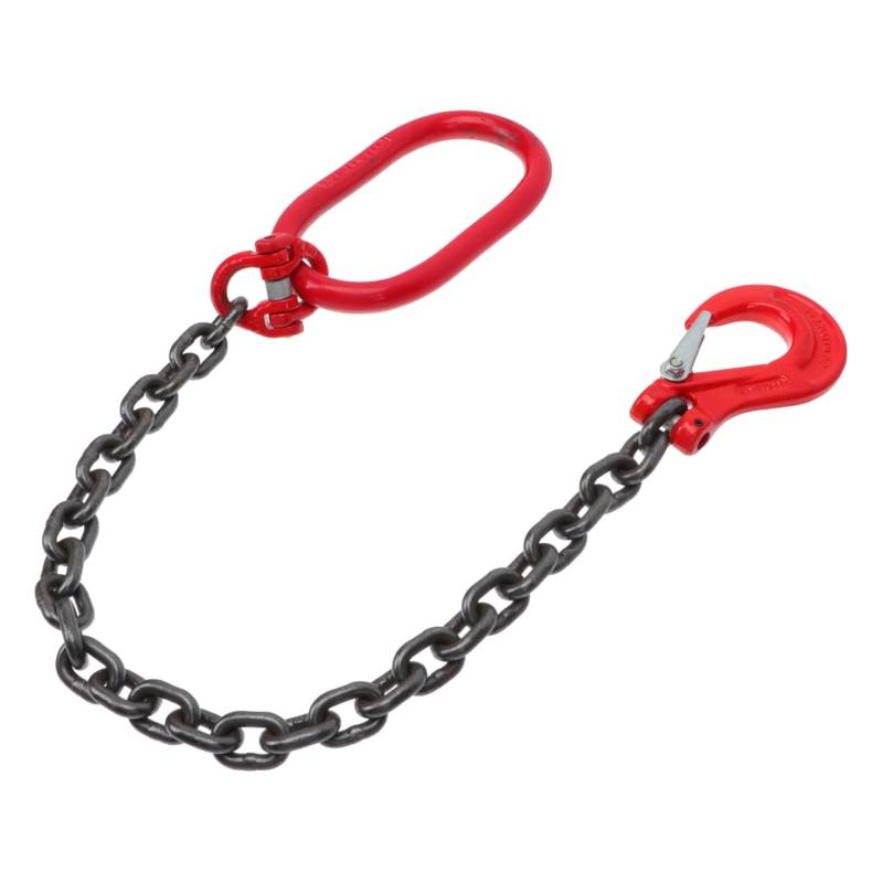 JECOMPRIS Einfacher EIN Bein Hebekette Mit Strapazierfähigem Haken Single Leg Lifting Chain Sling Für Professionelle Hebeanwendungen Robust Und Langlebig von JECOMPRIS