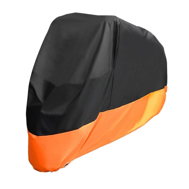 JECOMPRIS Motorradabdeckung Roller Regenschutz abdecken Motorradzubehör UV-Schutz atmungsaktives Motorradständer Motorradunterstand Regenschutz Orange von JECOMPRIS