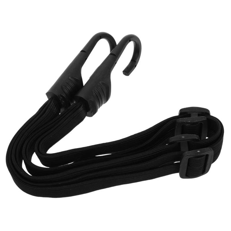 JECOMPRIS Motorradhelmseil Bungee Motorradhaken Seil Motorradträger Fahrrad Gepäckband Motorradgurt Elastisches Seil Lenkertasche Schockschnur Elastische Schnur Gummi Black von JECOMPRIS