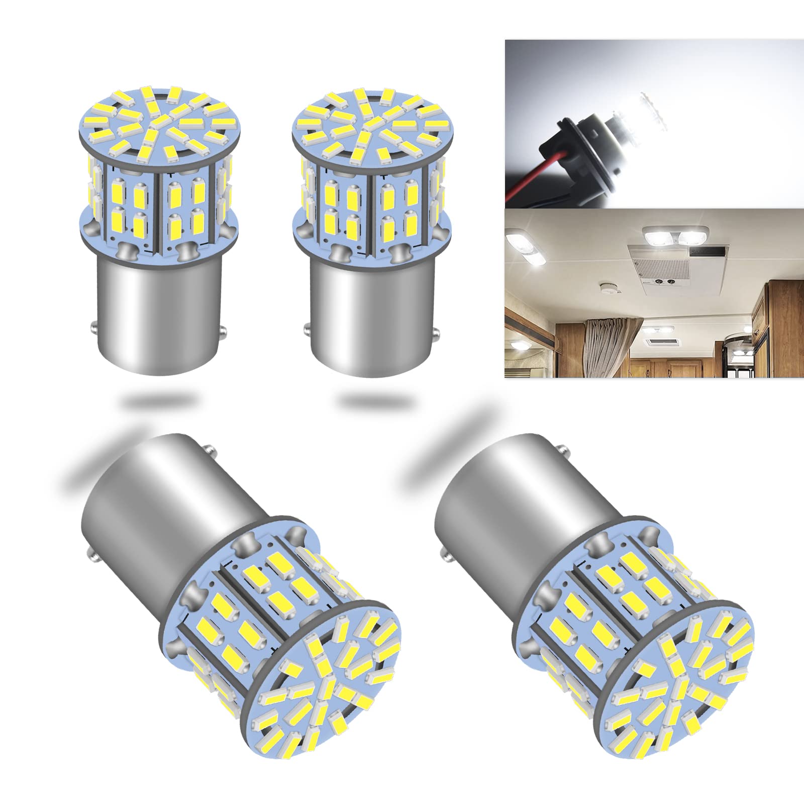 JEFLYM 4 Stück 1156 Glühbirne,4 watt 12v DC Glühbirne - für Outdoor Landschaft Innenhof beleuchtung von JEFLYM