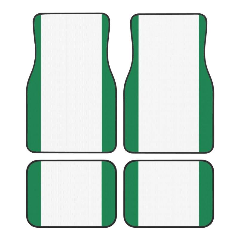 Teppichmatten-Set, Motiv: Flagge von Nigeria, Premium-Qualität, für Autos, Autozubehör von JEJEA