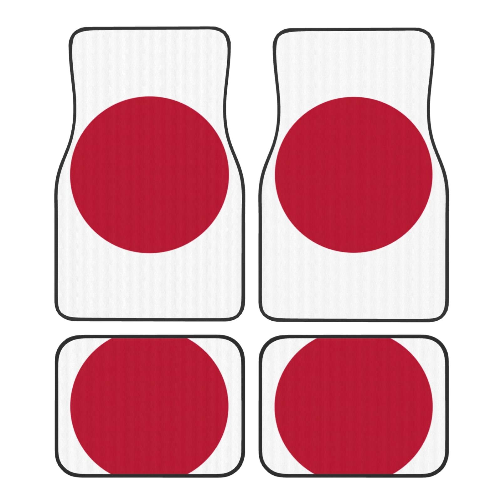 Teppichmatten-Set mit japanischer Flagge, Premium-Qualität, für Autos, Autozubehör von JEJEA