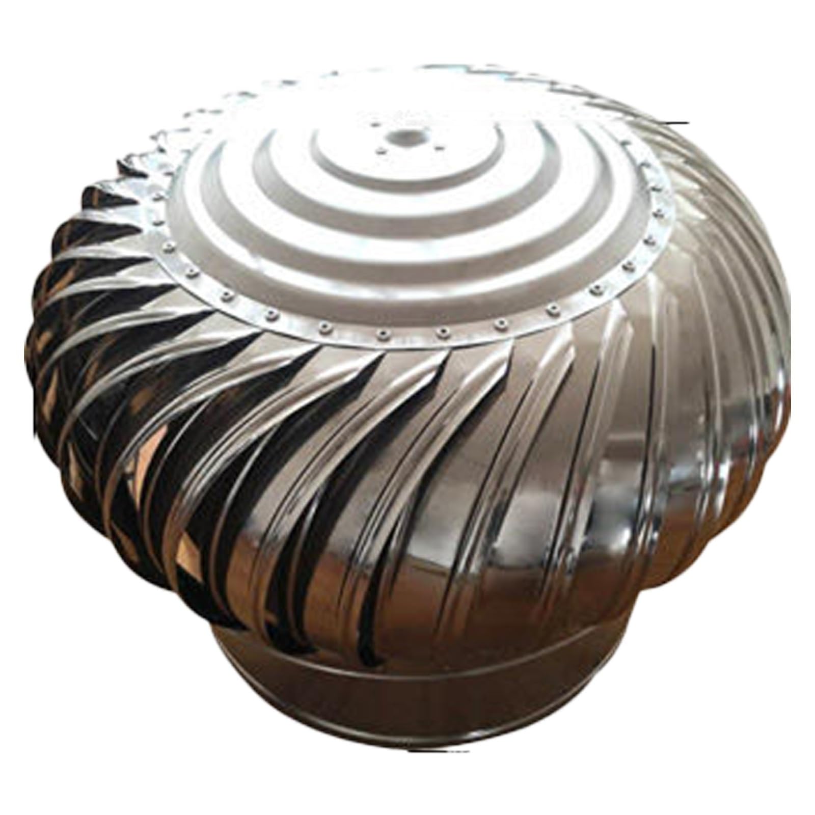 Windhaube aus rostfreiem Stahl ohne Stromversorgung, Fabrikdachventilator, regendichter Windball, regendicht, verdickte Farblackierung, Auspuffkappe(Free Base Plate,304) von JEKKAH