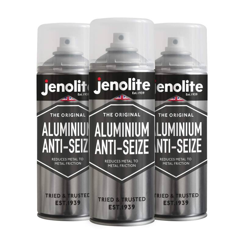 JENOLITE 3 x Aluminium Anti-Seize – Hochtemperaturbeständig, wasserabweisend, langlebige Schmierung – 3 x 400 ml von JENOLITE