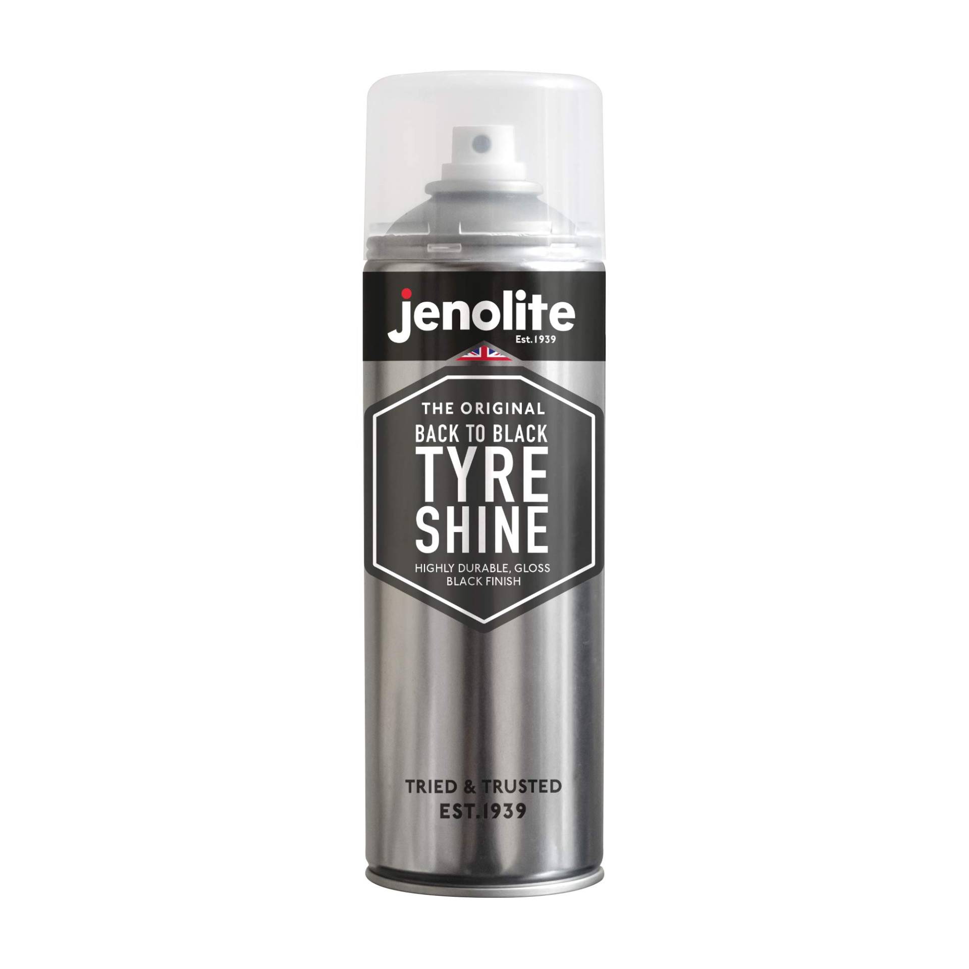 JENOLITE Zurück zu Schwarz Reifenglanzspray | Stellt Reifen Wieder her und schützt sie | Sofortiges Reifendressing | Langanhaltender Wet-Look-Glanz | 500 ml von JENOLITE