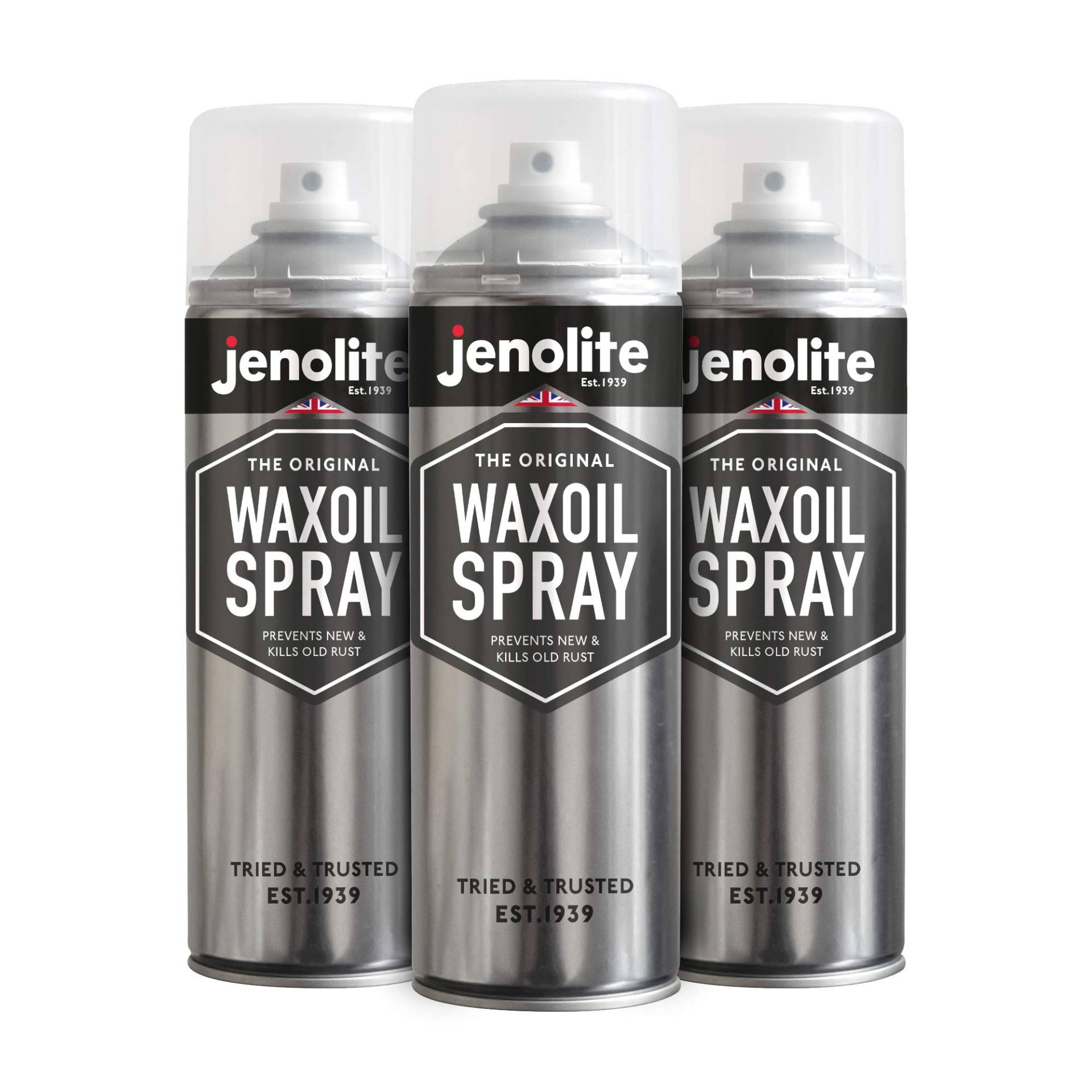 JENOLITE Waxoil | Sprühwachs zum Schutz vor Rost und Korrosion | Unterbodenschutz Wachs Spray | Transparent | Für Auto, Fahrrad, Motorrad, Korrosionsschutzspray | 3 x 500ml von JENOLITE