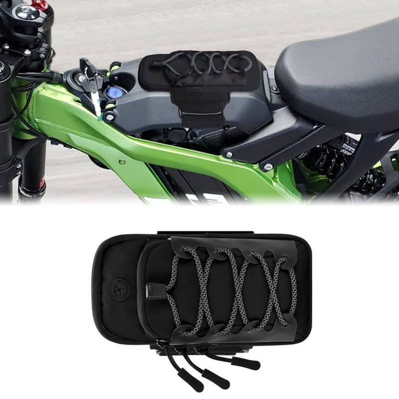 JESTOP Aufbewahrungstasche für Sur-Ron Light Bee X/Segway, Dirt Bike Frontrahmen Tasche Armgurt Tasche Akkudeckel Tasche für Handy, Karte, Kopfhörer, Schwarz von JESTOP