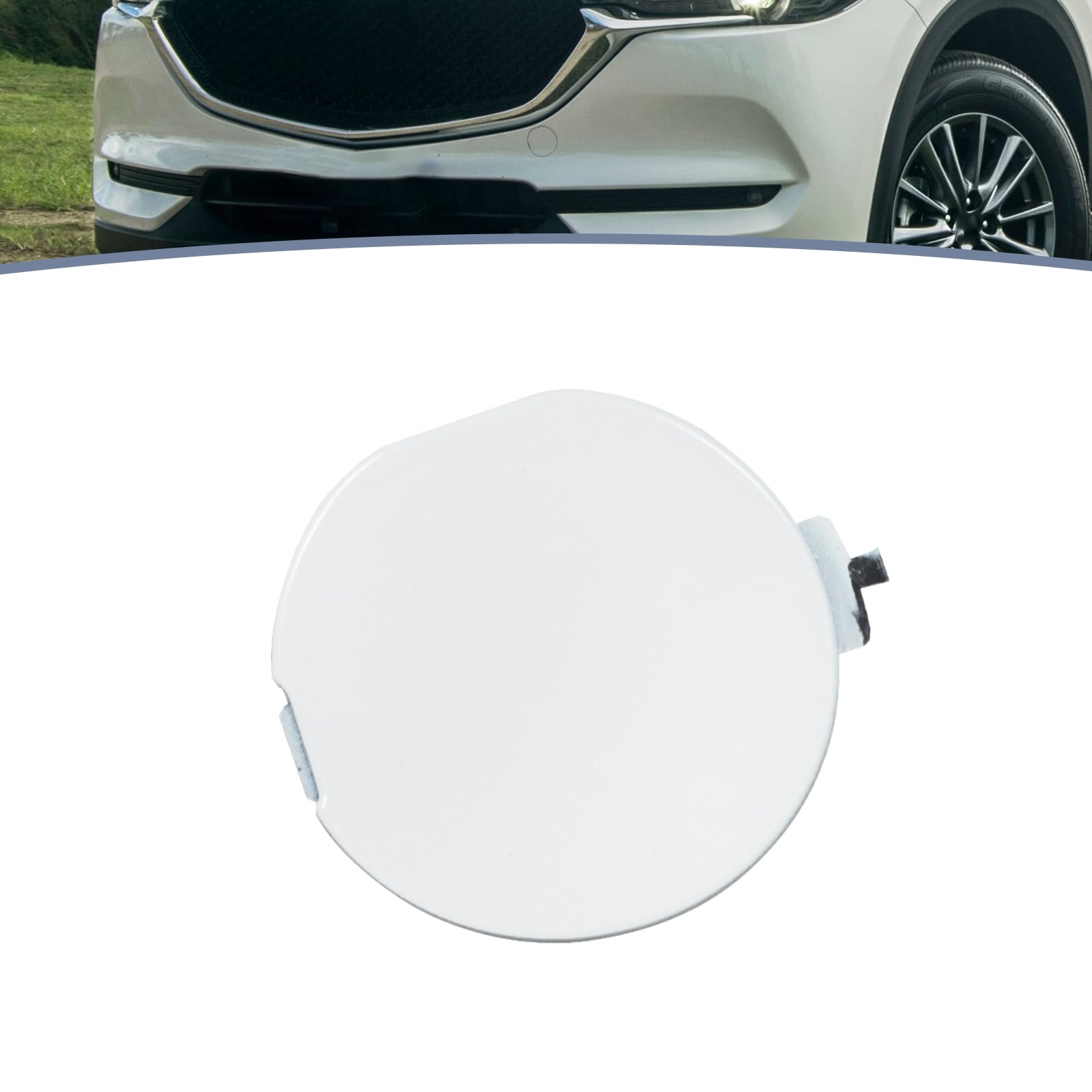 JESYMBX Abschlepphakenabdeckung für Mazda CX5 CX-5 KF II 2017–2021 Augenkappe KB8A50EK1BB KB8A-50EK1, Weiß, 1 Stück von JESYMBX