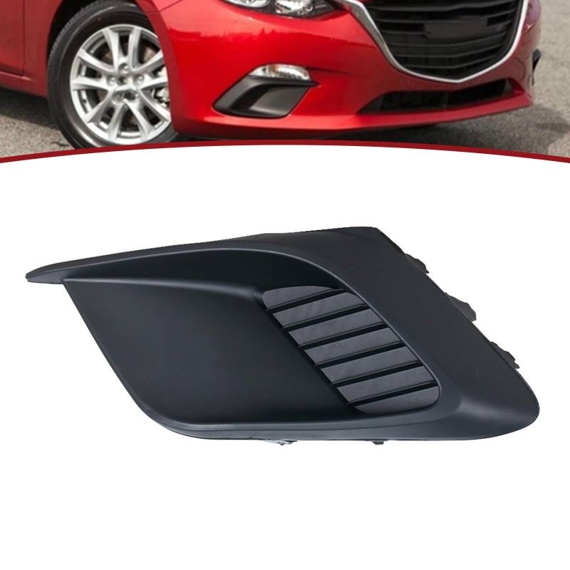 JESYMBX Für Mazda 3 Axela 2014-2016 Frontstoßstange Nebelscheinwerfer Gitter Abdeckung Zierkappe Rahmen Haube Kein Loch Links von JESYMBX