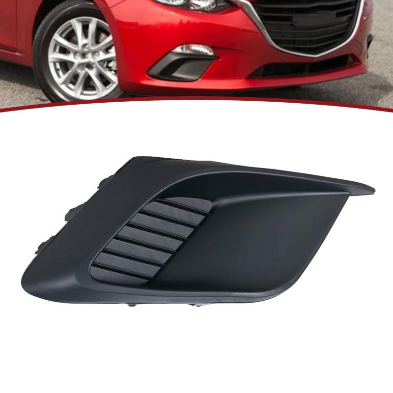 JESYMBX Für Mazda 3 Axela 2014-2016 Frontstoßstange Nebelscheinwerfer Gitter Abdeckung Zierkappe Rahmen Haube Kein Loch Rechts von JESYMBX