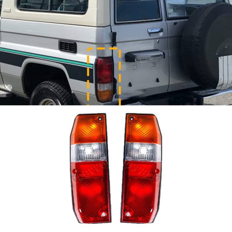 JESYMBX Für Toyota Landcruiser 70 75 Serie Troopy 1985–1999 Auto Rücklicht Fahrlicht Lichter Rücklicht Montage 1 Paar links und rechts von JESYMBX