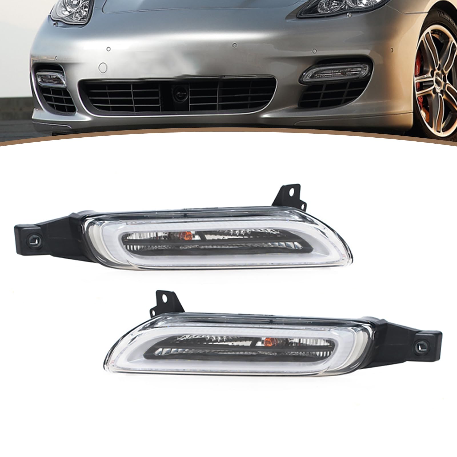 JESYMBX Tagfahrlicht für Porsche Panamera 970 Turbo GTS 2010–2013 Nebelblinker links und rechts von JESYMBX