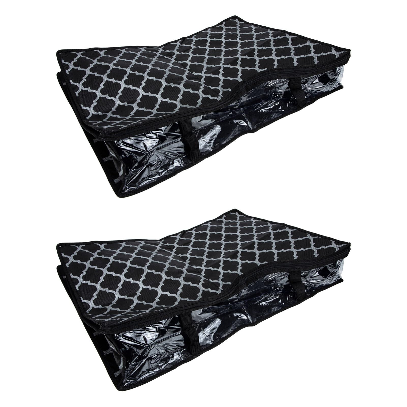 JEWEDECO 2st Kuscheltaschen Hosen Organizer Aufbewahrungsbeutel Für Bettzeug Organizer Zur Aufbewahrung Von Kleiderschränken Kommode Kleiderorganisatoren Und -aufbewahrung Vlies Black von JEWEDECO